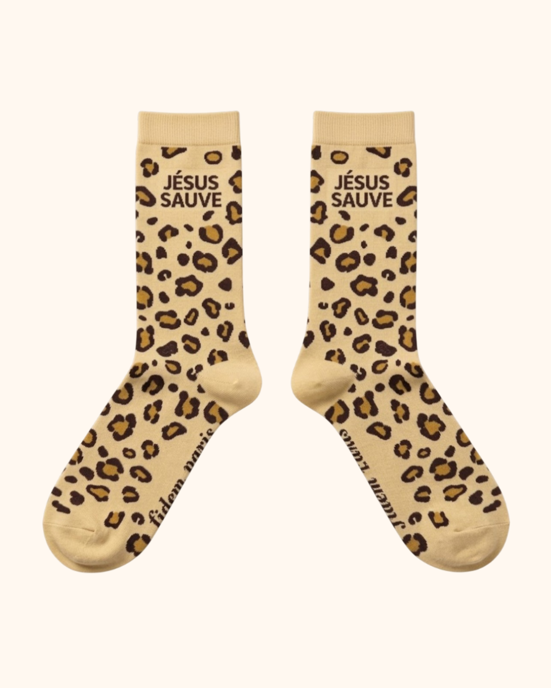 LES CHAUSSETTES LÉOPARD JÉSUS SAUVE