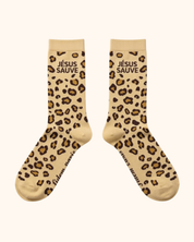 LES CHAUSSETTES LÉOPARD JÉSUS SAUVE