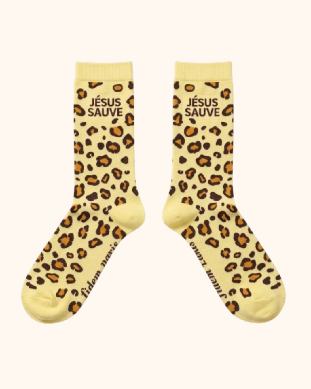 LES CHAUSSETTES LÉOPARD JÉSUS SAUVE