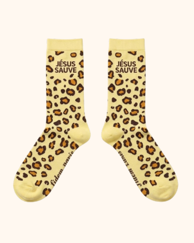 LES CHAUSSETTES LÉOPARD JÉSUS SAUVE