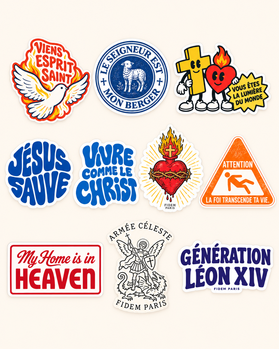 PACK 10 STICKERS FIDEM